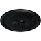 Ekena Millwork Juniper Ceiling Medallion (Fits Canopies up to 7"), Hand-Painted Jet Black, 36"OD x 1 1/2"P CM36JUBLF - alternate 2